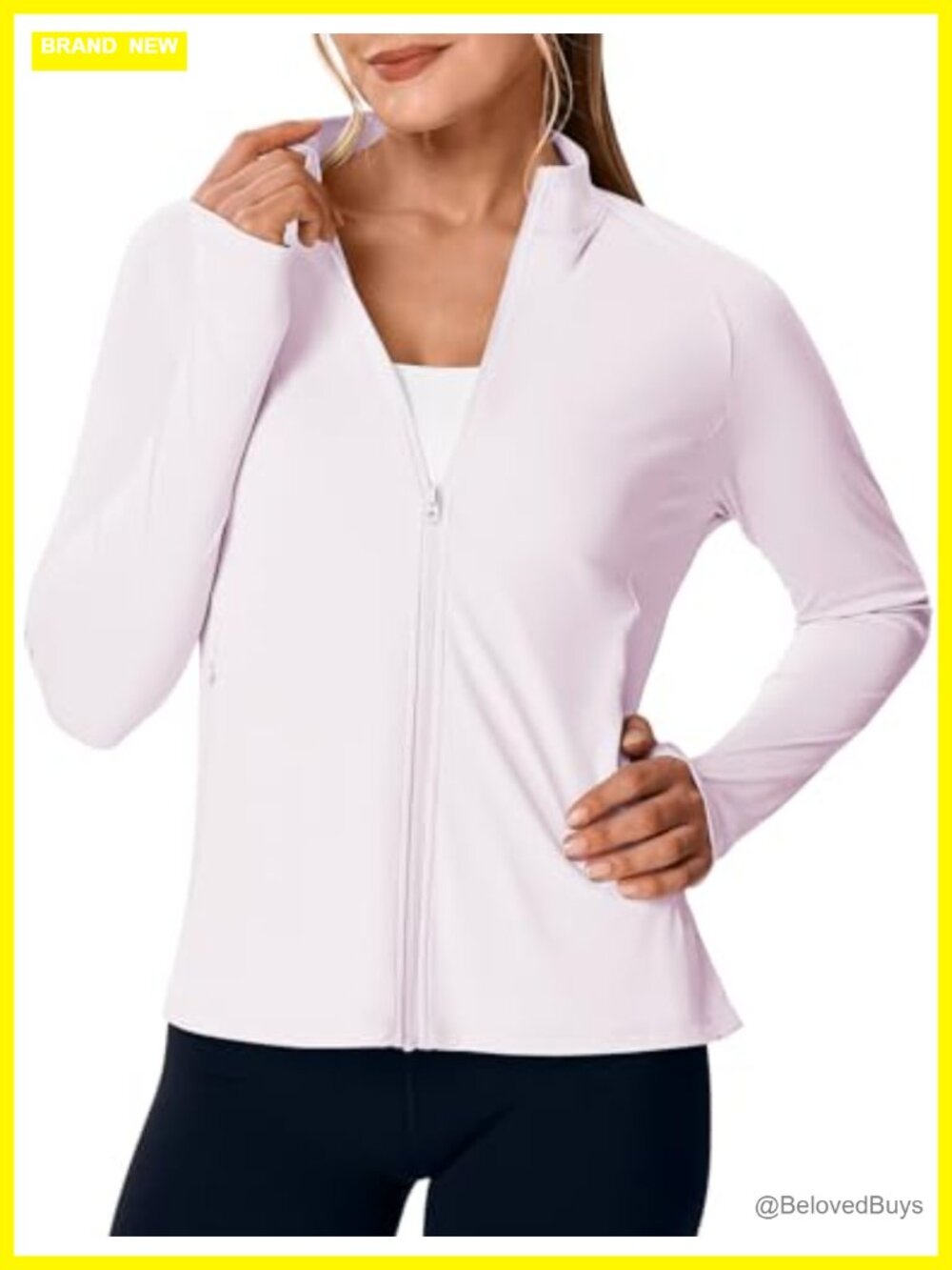 UPF 50+ Women's Athletic Jacket Lightweight Full Zip Running Hiking